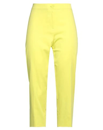 Shop Diana Gallesi Woman Pants Acid Green Size 8 Cotton, Polyester, Elastane