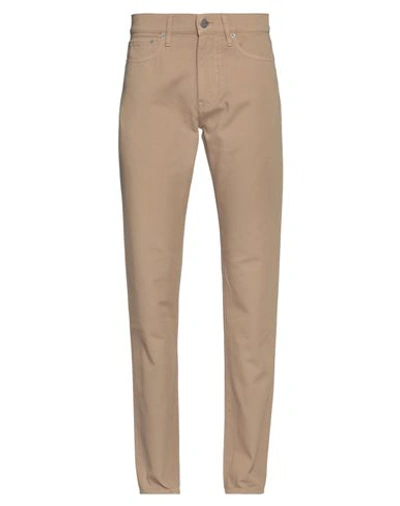 Shop Dunhill Man Pants Sand Size 34 Cotton In Beige