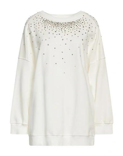 Shop 8pm Woman Sweatshirt White Size S Cotton, Elastane