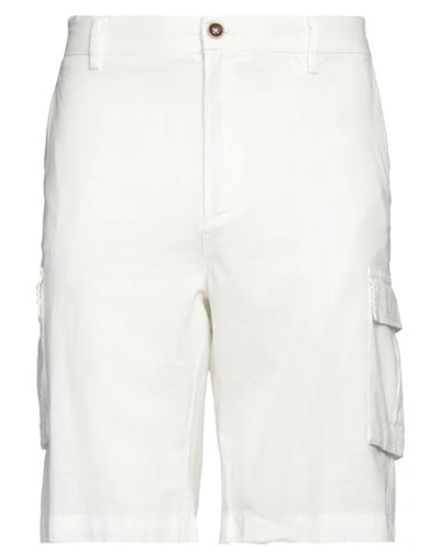 Shop Hamaki-ho Man Shorts & Bermuda Shorts White Size 36 Linen, Cotton
