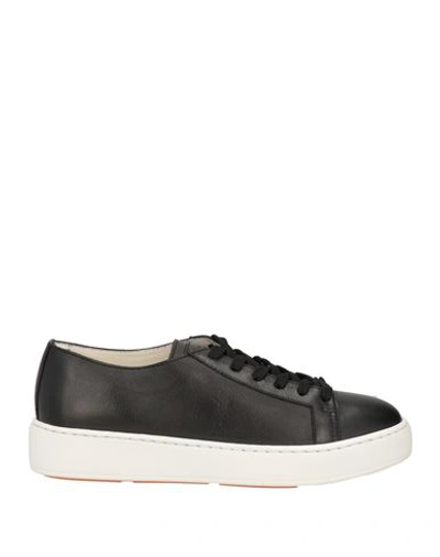 Shop Santoni Woman Sneakers Black Size 7.5 Soft Leather