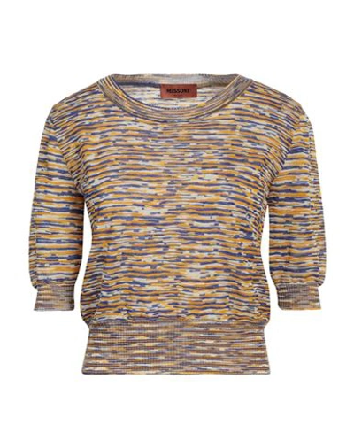 Shop Missoni Woman Sweater Ocher Size 8 Wool In Yellow