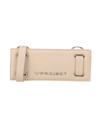 Shop Y/project Woman Cross-body Bag Beige Size - Soft Leather