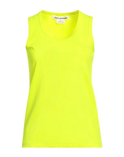 Junya Watanabe Woman Tank Top Yellow Size S Polyester In Yellow