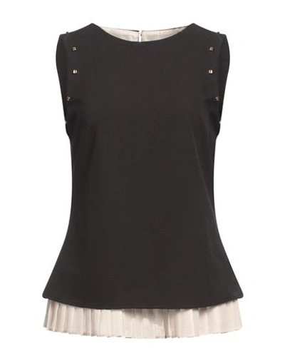 Shop Gil Santucci Woman Top Black Size 8 Polyester, Elastane