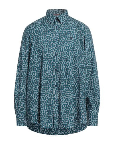 Harmont & Blaine Man Shirt Deep Teal Size Xxl Cotton In Green