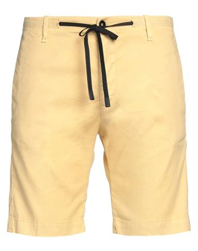 Shop Michael Coal Man Shorts & Bermuda Shorts Light Yellow Size 34 Wool, Cotton, Elastane