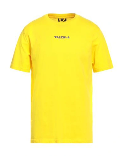 Shop Valvola. Man T-shirt Yellow Size L Cotton
