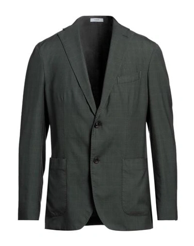 Shop Boglioli Man Blazer Dark Green Size 46 Wool, Silk