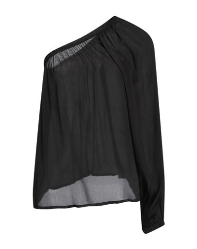 Shop Même Road Woman Top Black Size 8 Viscose, Silk