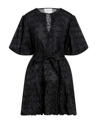 Shop Les Coyotes De Paris Woman Mini Dress Black Size 8 Ramie