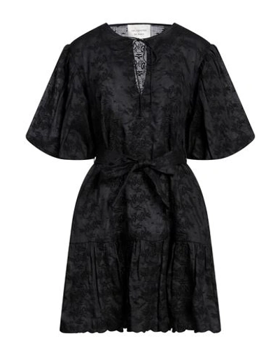Les Coyotes De Paris Woman Mini Dress Black Size 8 Ramie In Black