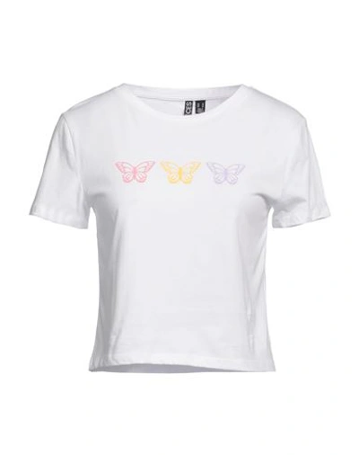 Shop Pieces Woman T-shirt White Size L Cotton