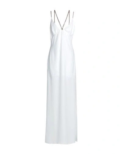 Shop Monique Garçonne Woman Maxi Dress White Size 8 Polyester