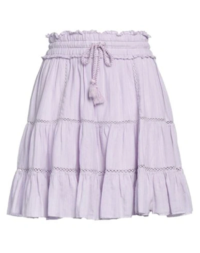Shop Marant Etoile Marant Étoile Woman Mini Skirt Lilac Size 6 Cotton, Linen, Viscose In Purple