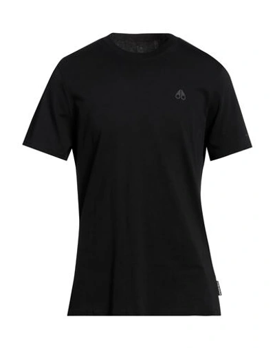 Shop Moose Knuckles Man T-shirt Black Size Xxl Cotton