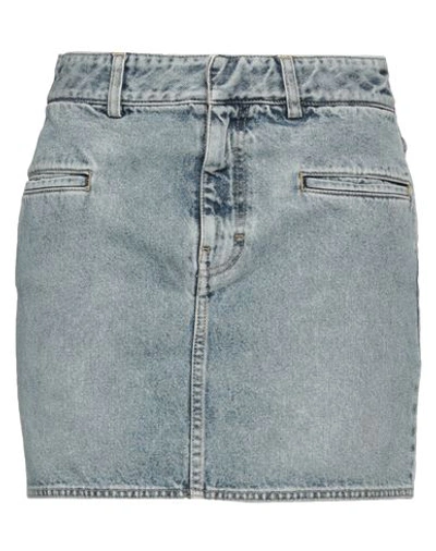 Petar Petrov Woman Denim Skirt Blue Size M Cotton In Blue