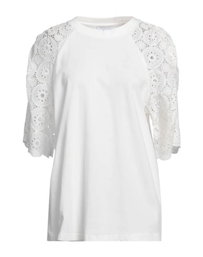 Isabelle Blanche Paris Woman T-shirt White Size M Cotton In White