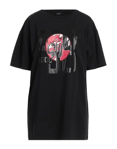 Shop Liu •jo Woman T-shirt Black Size S Cotton, Elastane