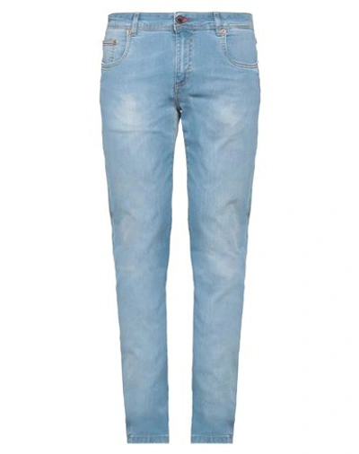 Shop Camouflage Ar And J. Man Jeans Blue Size 35 Cotton, Elastane