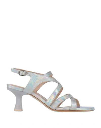 Shop Zinda Woman Sandals Silver Size 8 Leather