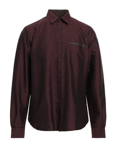 Shop Canali Man Shirt Purple Size L Cotton