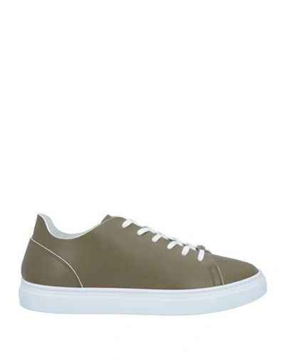 Shop Baldinini Man Sneakers Military Green Size 7 Leather