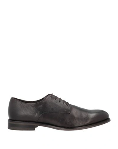 Shop Jerold Wilton Man Lace-up Shoes Dark Brown Size 9 Calfskin