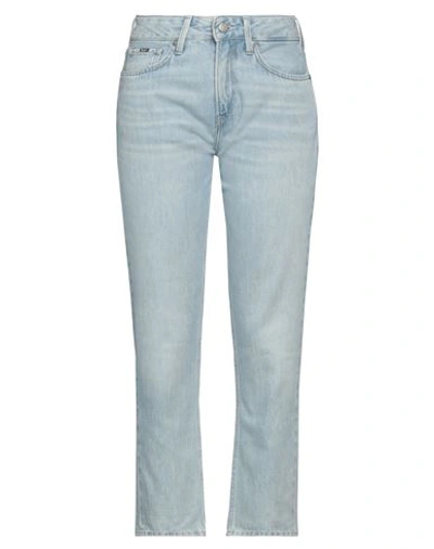 Shop Pepe Jeans Woman Jeans Blue Size 27w-28l Cotton