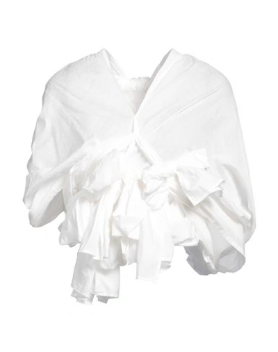 Shop Tao Comme Des Garçons Woman Top White Size S Cotton, Rayon