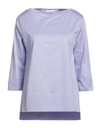 Shop Circolo 1901 Woman T-shirt Lilac Size M Cotton In Purple