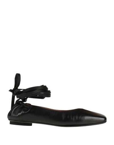 Shop J D Julie Dee Woman Ballet Flats Black Size 6.5 Leather