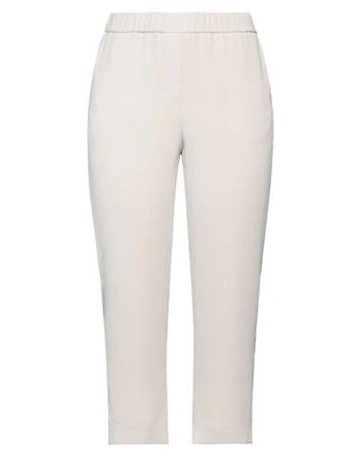 Shop Sei Sette 57 Woman Cropped Pants Light Grey Size 10 Polyester