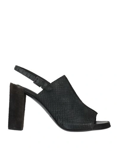 Shop Del Carlo Woman Sandals Steel Grey Size 7.5 Leather