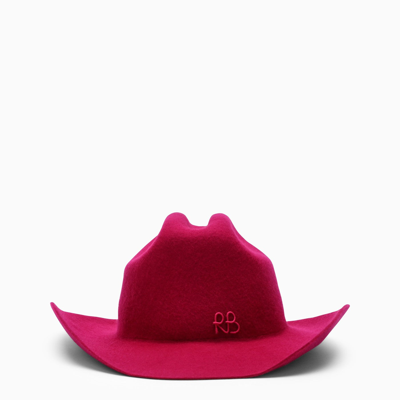 Shop Ruslan Baginskiy Cowboy Hat In Fuchsia Felt