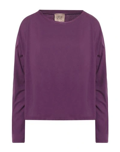 Shop Même Road Woman T-shirt Purple Size 4 Cotton