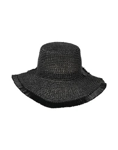 Shop Catarzi 1910 Woman Hat Black Size 7 ⅛ Viscose