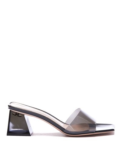 Shop Gianvito Rossi Leather Sandals In Gris