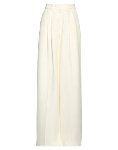 Shop Amiri Woman Pants Ivory Size 2 Viscose In White
