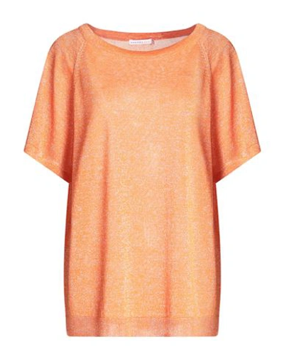 Shop Xandres Woman Sweater Orange Size 3xl Viscose, Polyester