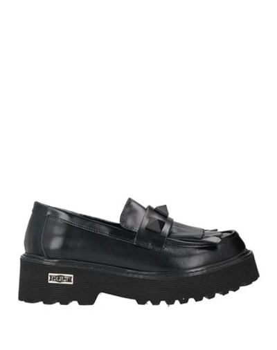 Cult Woman Loafers Black Size 7 Leather In Black