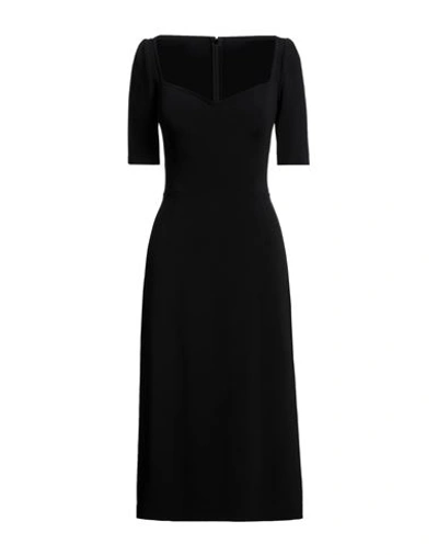 Shop Ermanno Scervino Woman Midi Dress Black Size 10 Viscose, Acetate