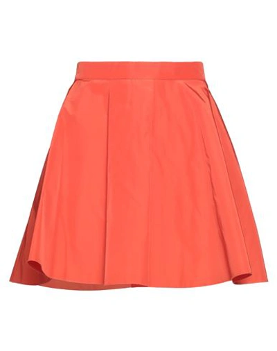 Shop Olla Parèg Olla Parég Woman Mini Skirt Orange Size 6 Polyester
