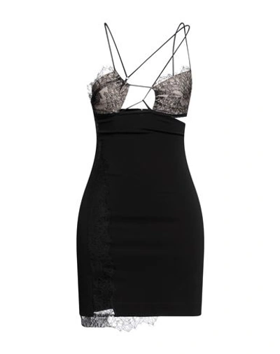 Shop Nensi Dojaka Woman Mini Dress Black Size M Viscose, Polyamide, Elastane