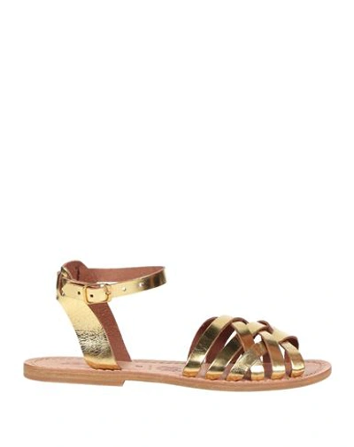 Shop Sachet Woman Sandals Gold Size 8 Leather