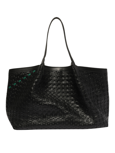 Shop Serapian Secret Mosaico Tote Bag In Black