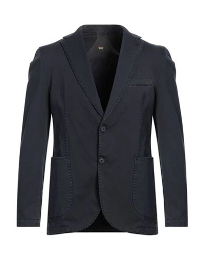 Mulish Man Blazer Midnight Blue Size 38 Cotton, Elastane In Blue