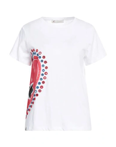 Shop Cafènoir Woman T-shirt White Size M Cotton