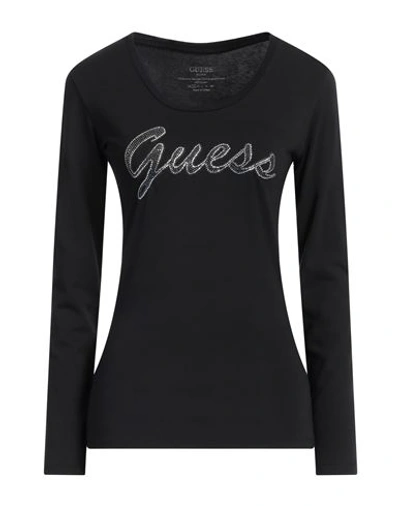 Shop Guess Woman T-shirt Black Size Xs Cotton, Elastane