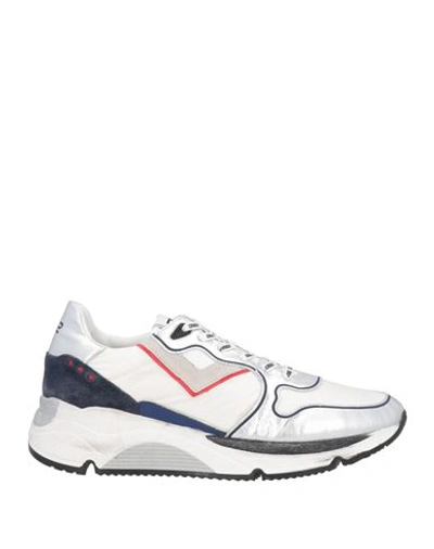 Shop 4b12 Man Sneakers White Size 9 Leather, Textile Fibers